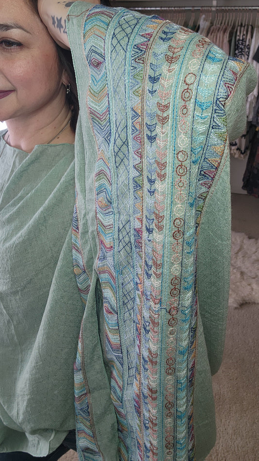 Fallon Embroidered Sleeve Poncho