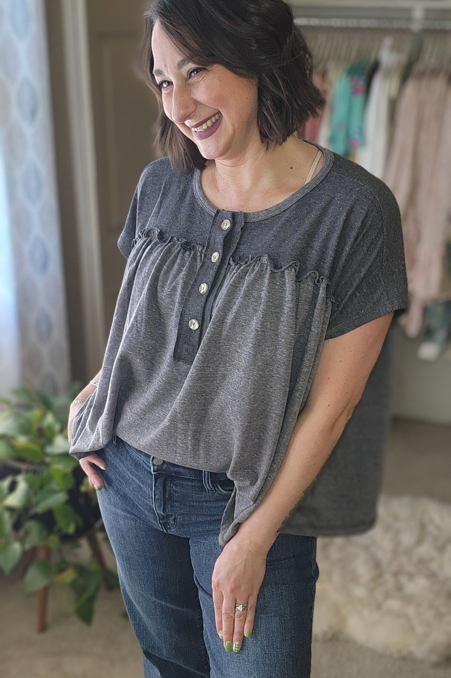 Sunset Ruffle Top