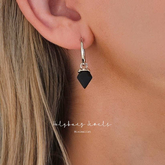Arrowhead Onyx Drop Hoop