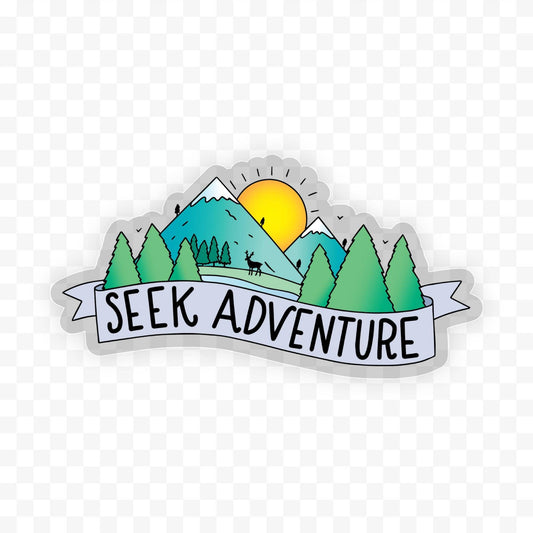 Seek Adventure Outdoors Clear Sticker