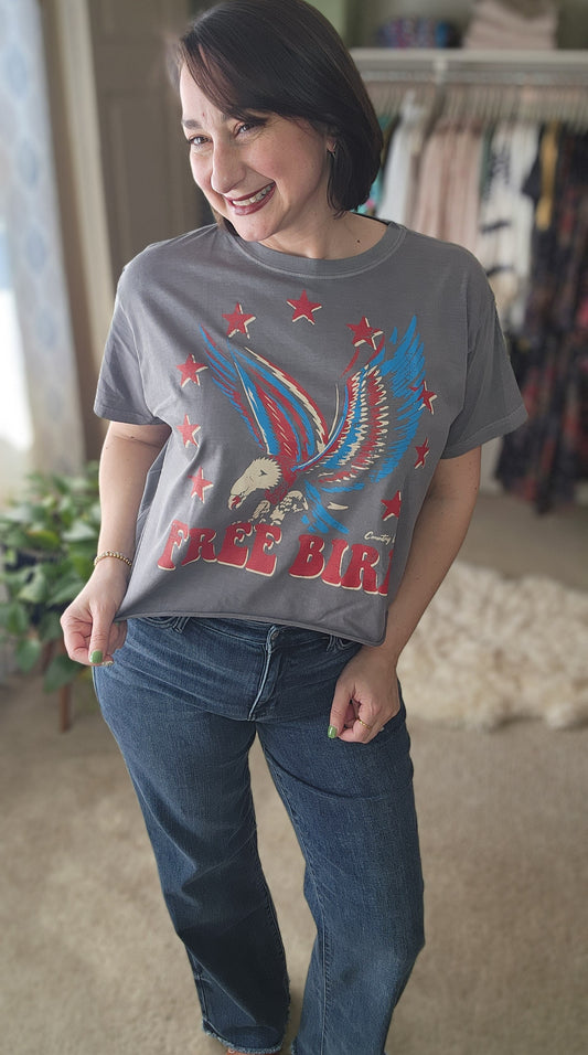 Free Bird Vintage Relaxed Crop T-shirt