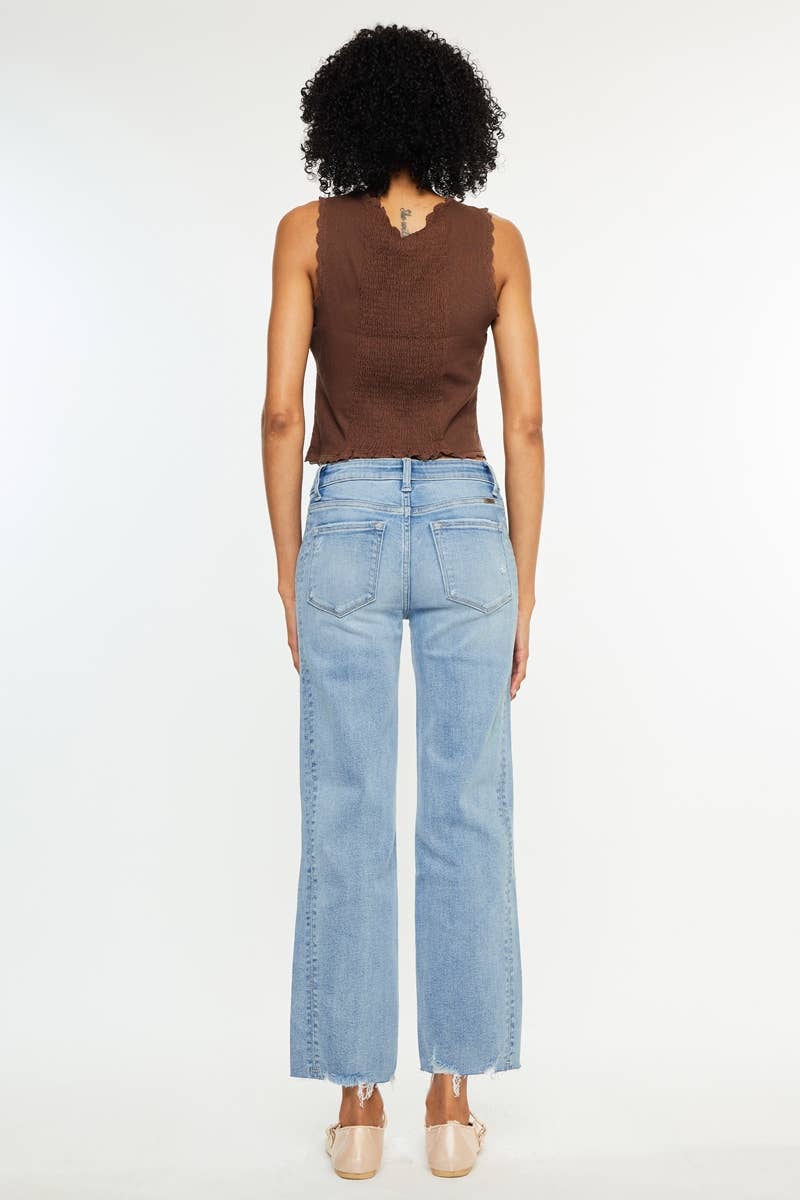 KANCAN Mid Rise Straight Leg Jeans