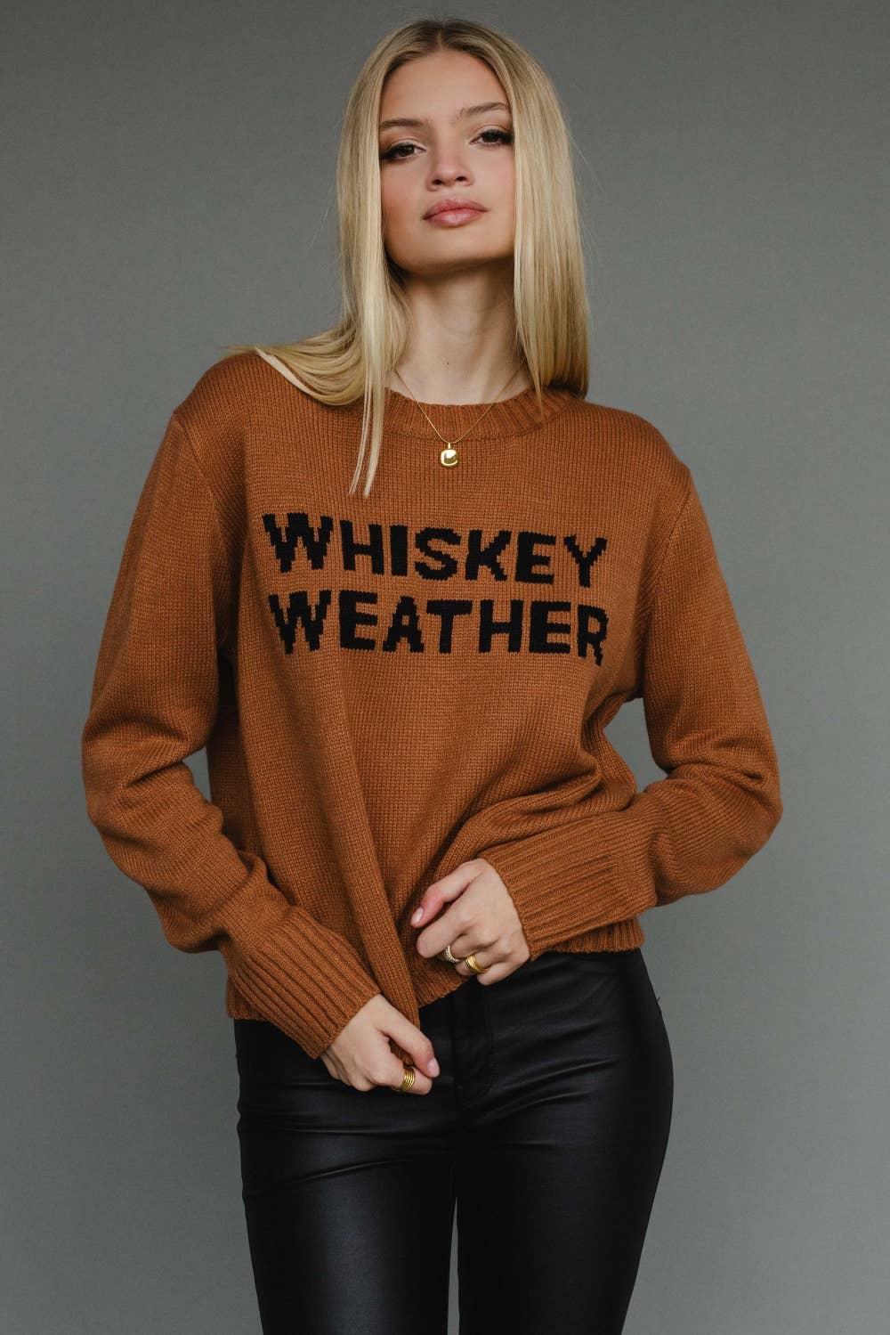 Whiskey Weather Sweater - Brown
