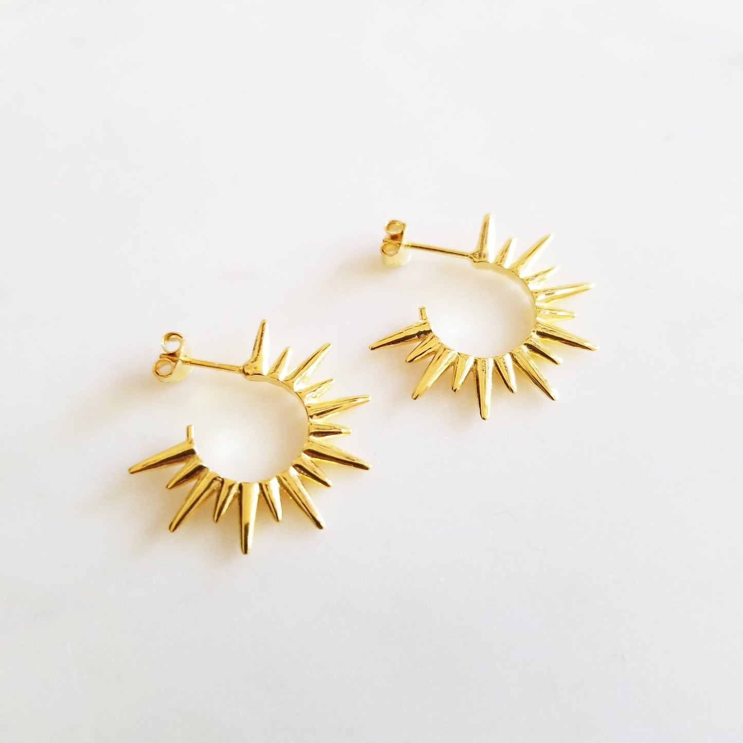 Spike Open Hoop Earrings