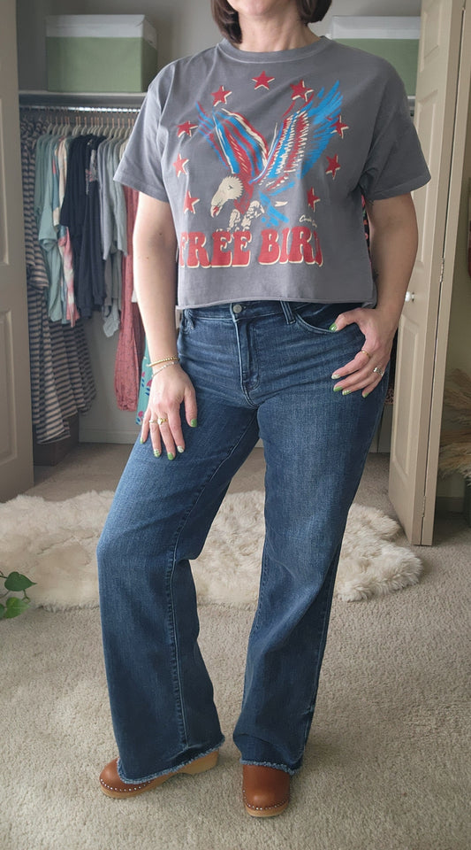 Judy Blue Jeans - Mid Rise Wide Leg w/Tint