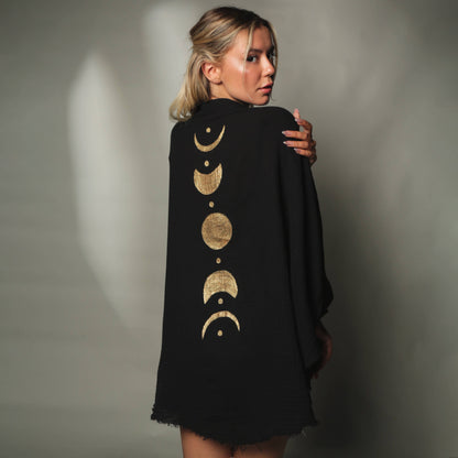 Golden Moon Phases Kimono