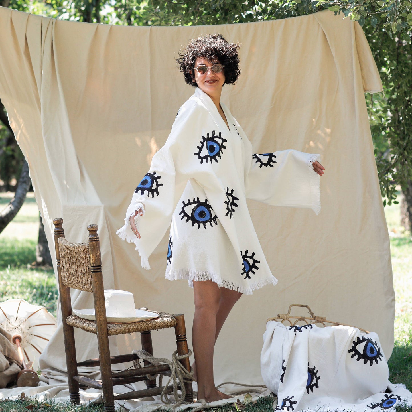 Evil Eye Kaftan Kimono