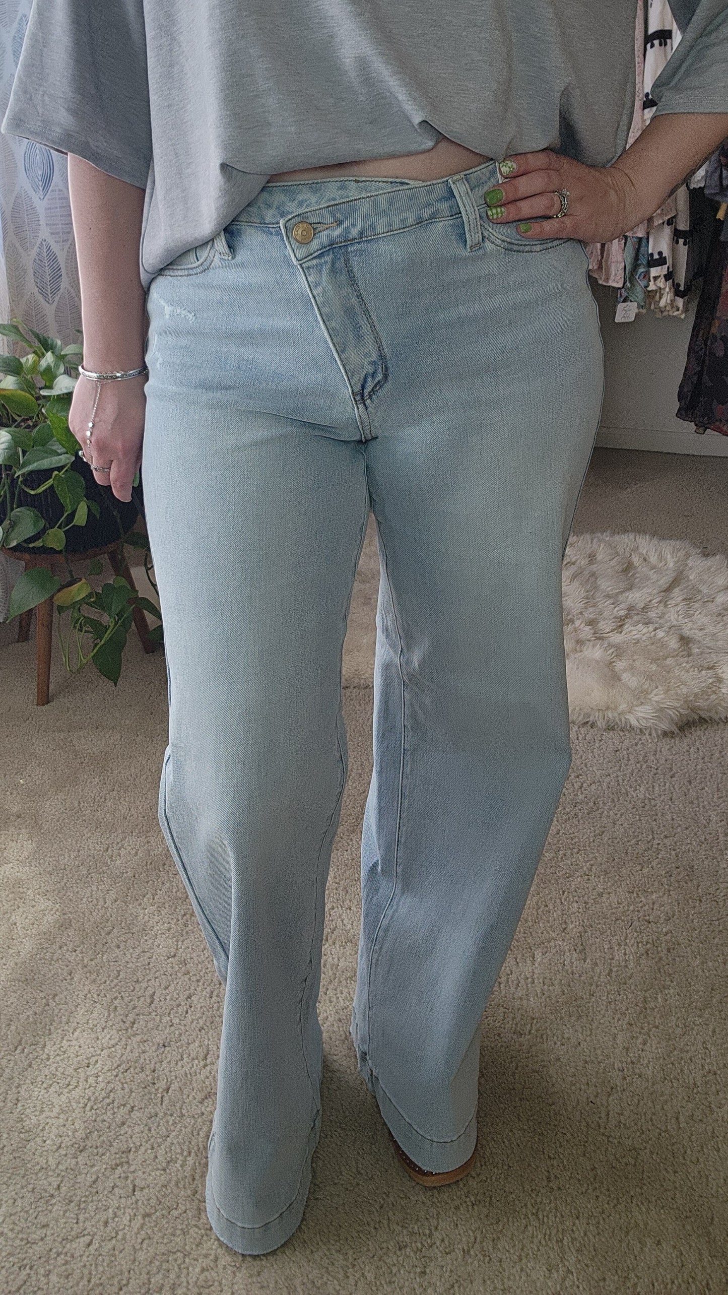 Judy Blue Jeans - Retro Wide Leg Criss-Cross