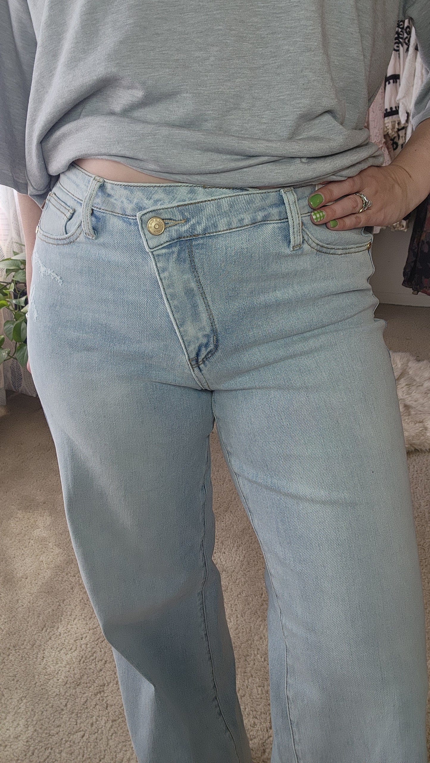 Judy Blue Jeans - Retro Wide Leg Criss-Cross