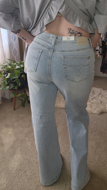 Judy Blue Jeans - Retro Wide Leg Criss-Cross