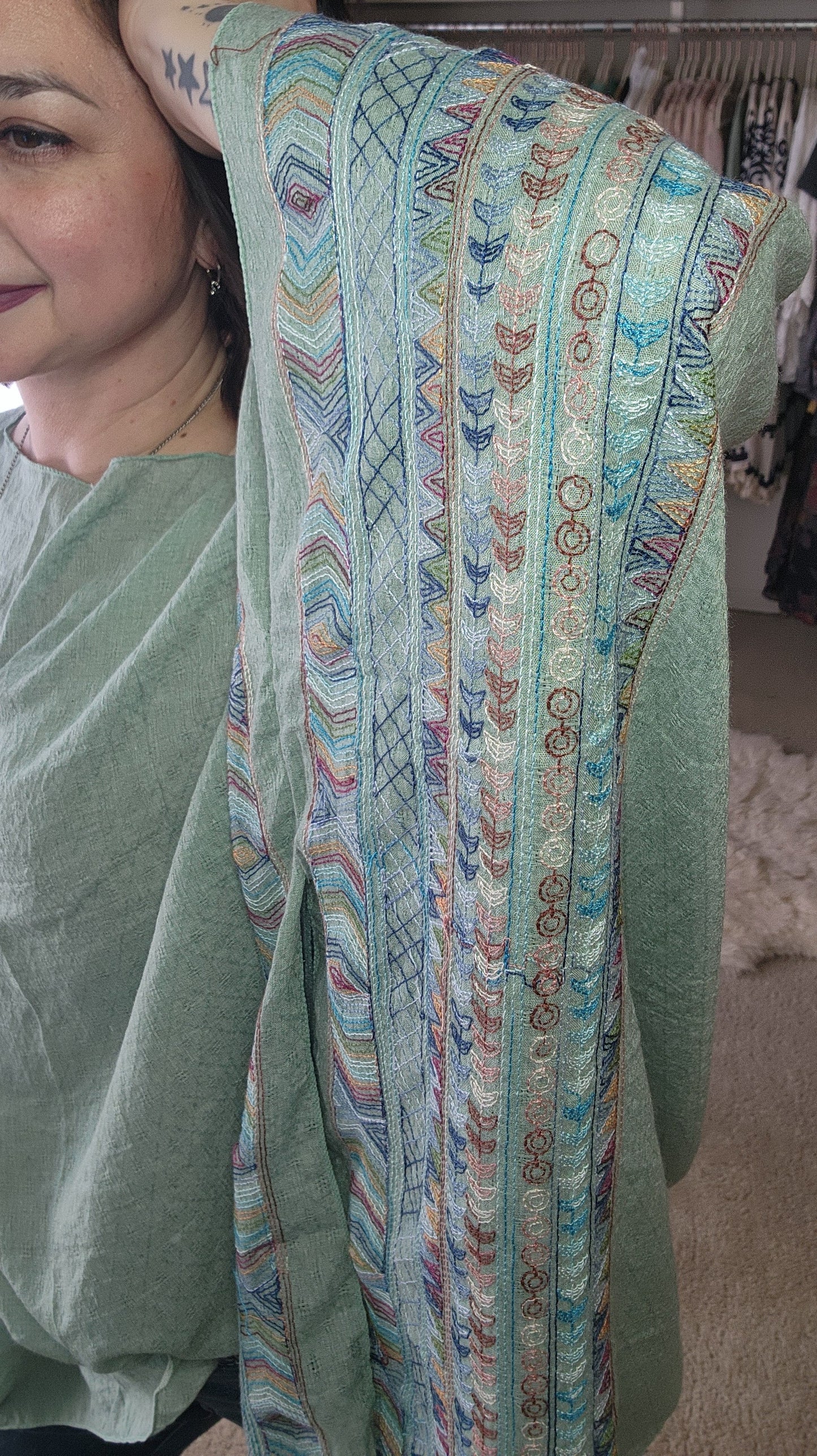 Fallon Embroidered Sleeve Poncho