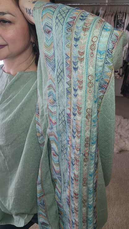 Fallon Embroidered Sleeve Poncho