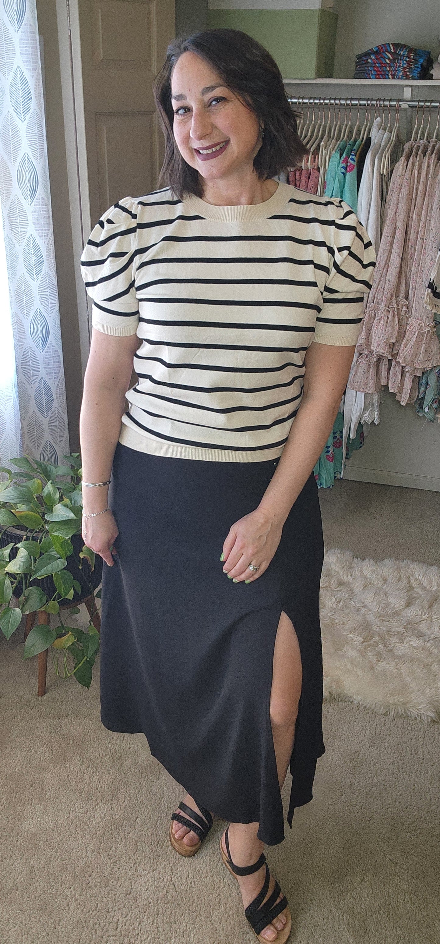 Flare Slit Skirt