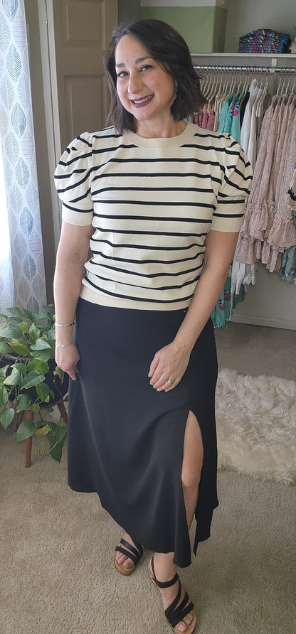 Flare Slit Skirt