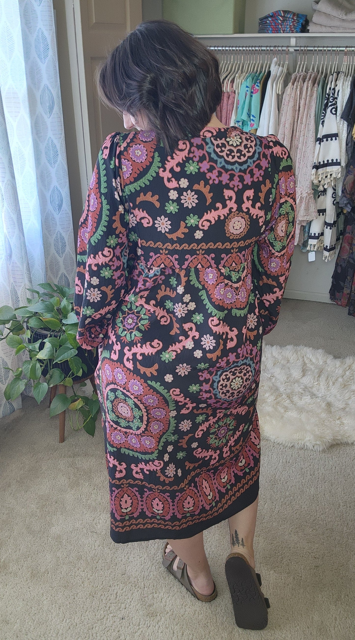 Ethnic Printed Shift Dress