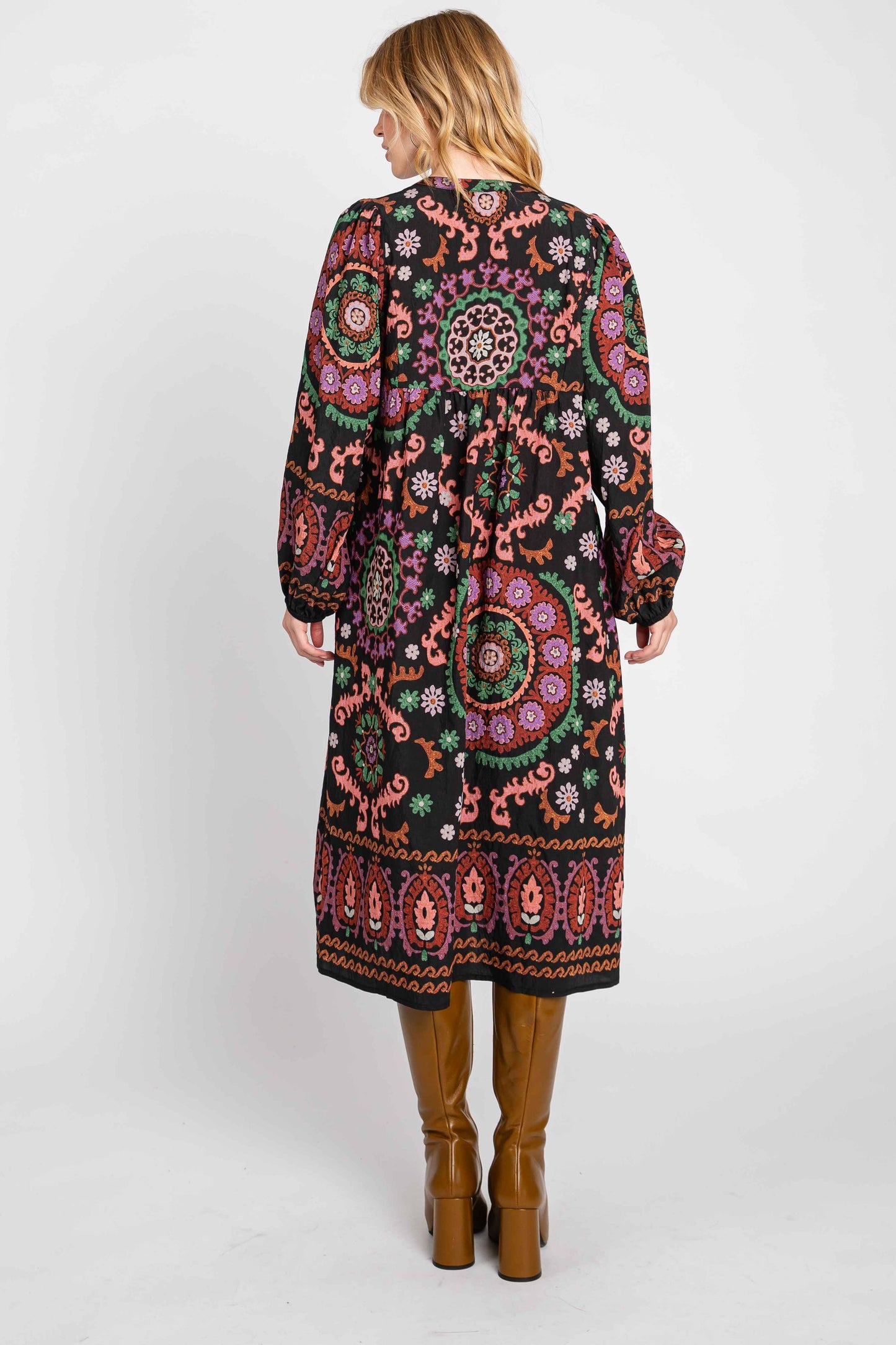 Ethnic Printed Shift Dress