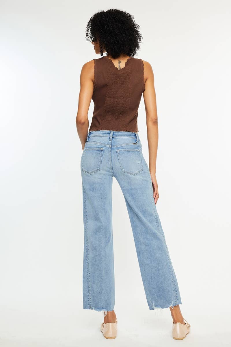 KANCAN Mid Rise Straight Leg Jeans