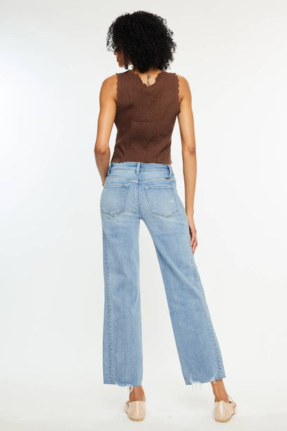 KANCAN Mid Rise Straight Leg Jeans