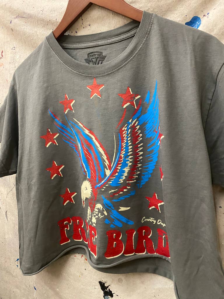Free Bird Vintage Relaxed Crop T-shirt