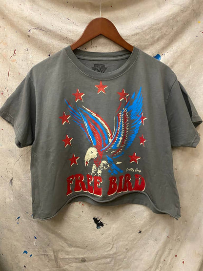 Free Bird Vintage Relaxed Crop T-shirt