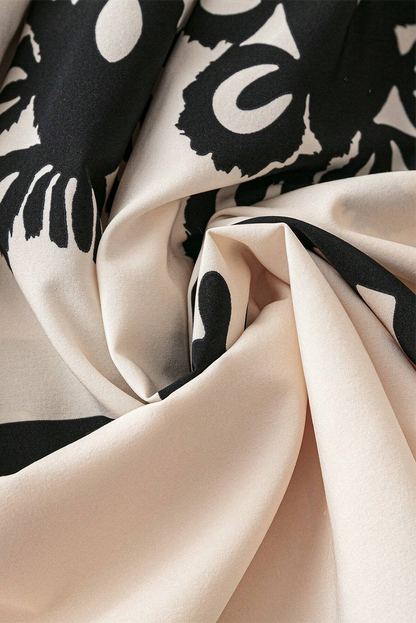 Western Pattern Tasseled Mini Dress