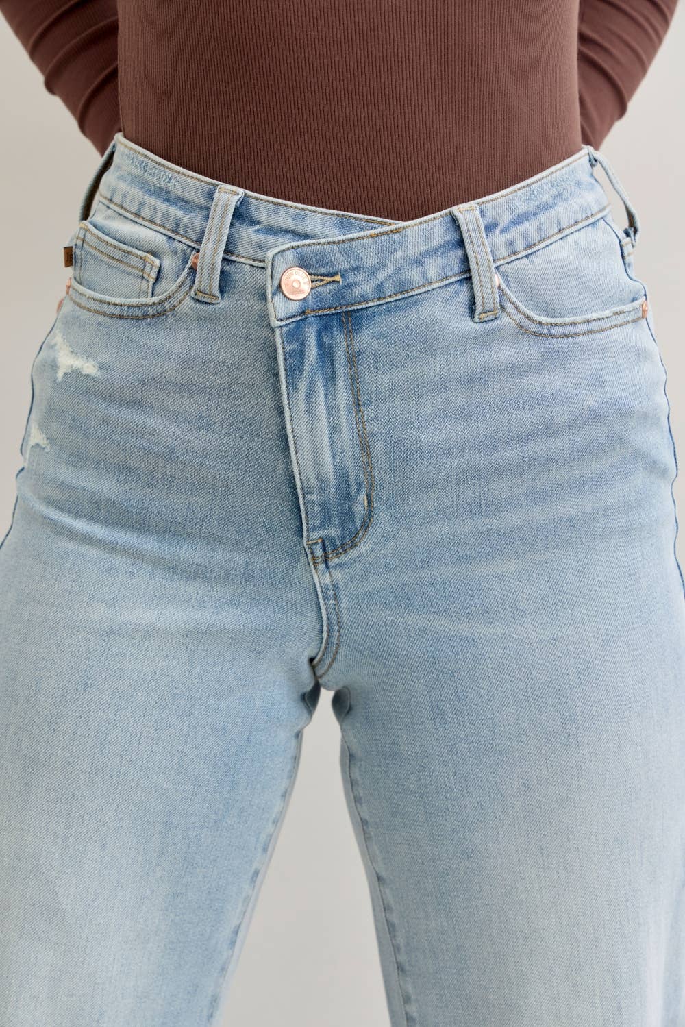 Judy Blue Jeans - Retro Wide Leg Criss-Cross