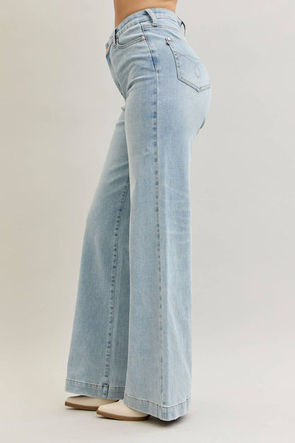 Judy Blue Jeans - Retro Wide Leg Criss-Cross
