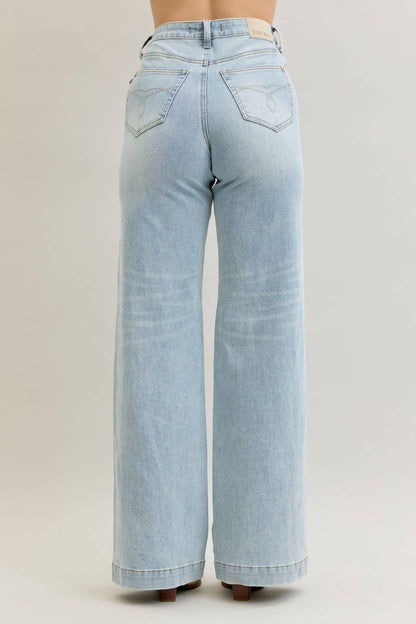 Judy Blue Jeans - Retro Wide Leg Criss-Cross