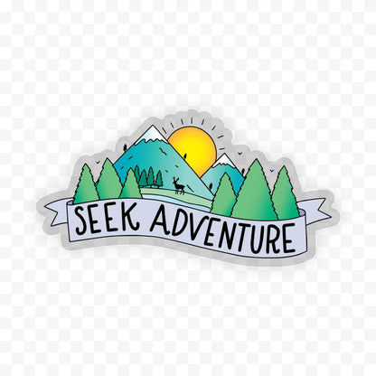 Seek Adventure Outdoors Clear Sticker