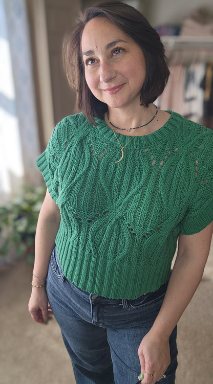 Cali Crochet Top - Emerald