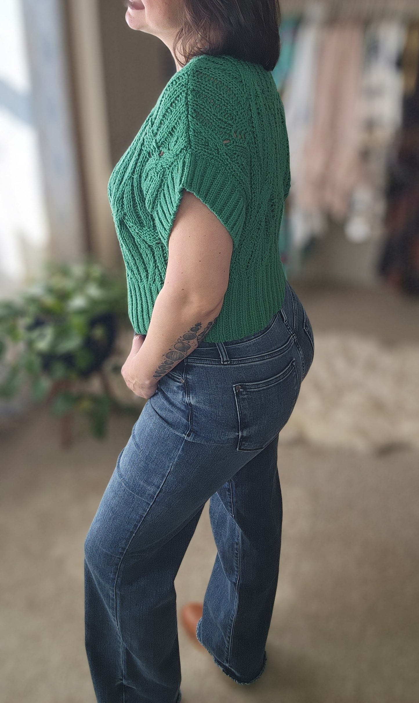 Cali Crochet Top - Emerald