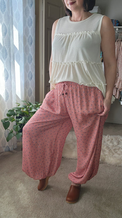 Emberlyn Wide Leg Cinched Pants