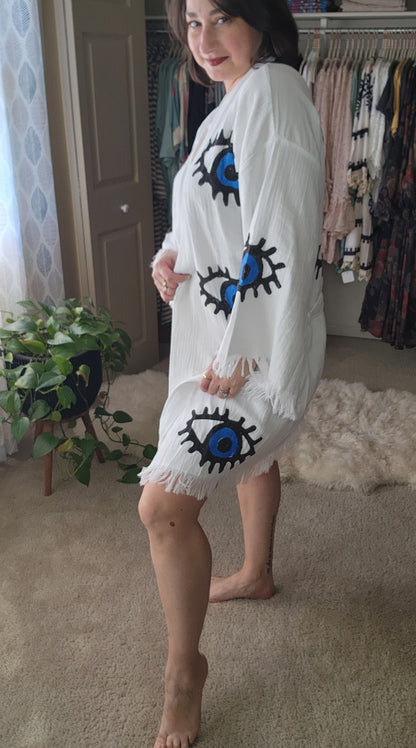 Evil Eye Kaftan Kimono