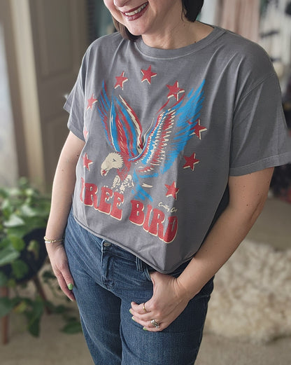 Free Bird Vintage Relaxed Crop T-shirt