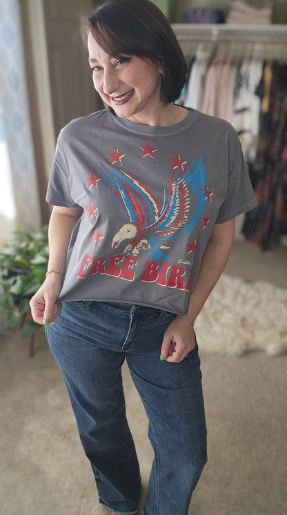 Free Bird Vintage Relaxed Crop T-shirt
