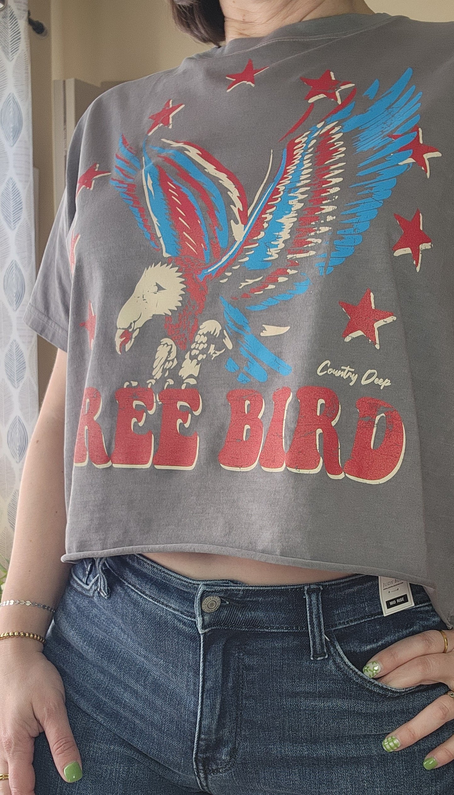 Free Bird Vintage Relaxed Crop T-shirt