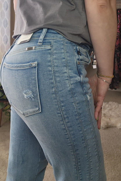KANCAN Mid Rise Straight Leg Jeans