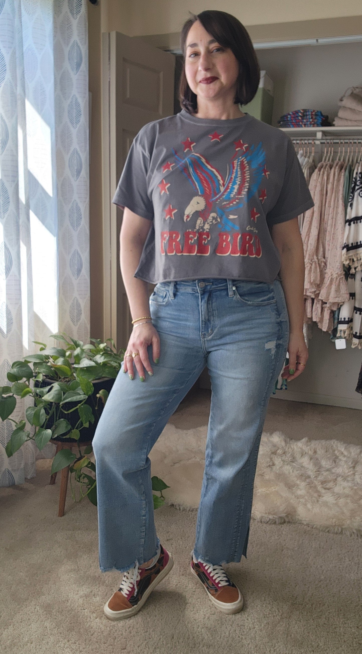 KANCAN Mid Rise Straight Leg Jeans