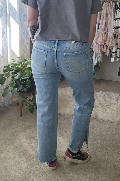 KANCAN Mid Rise Straight Leg Jeans