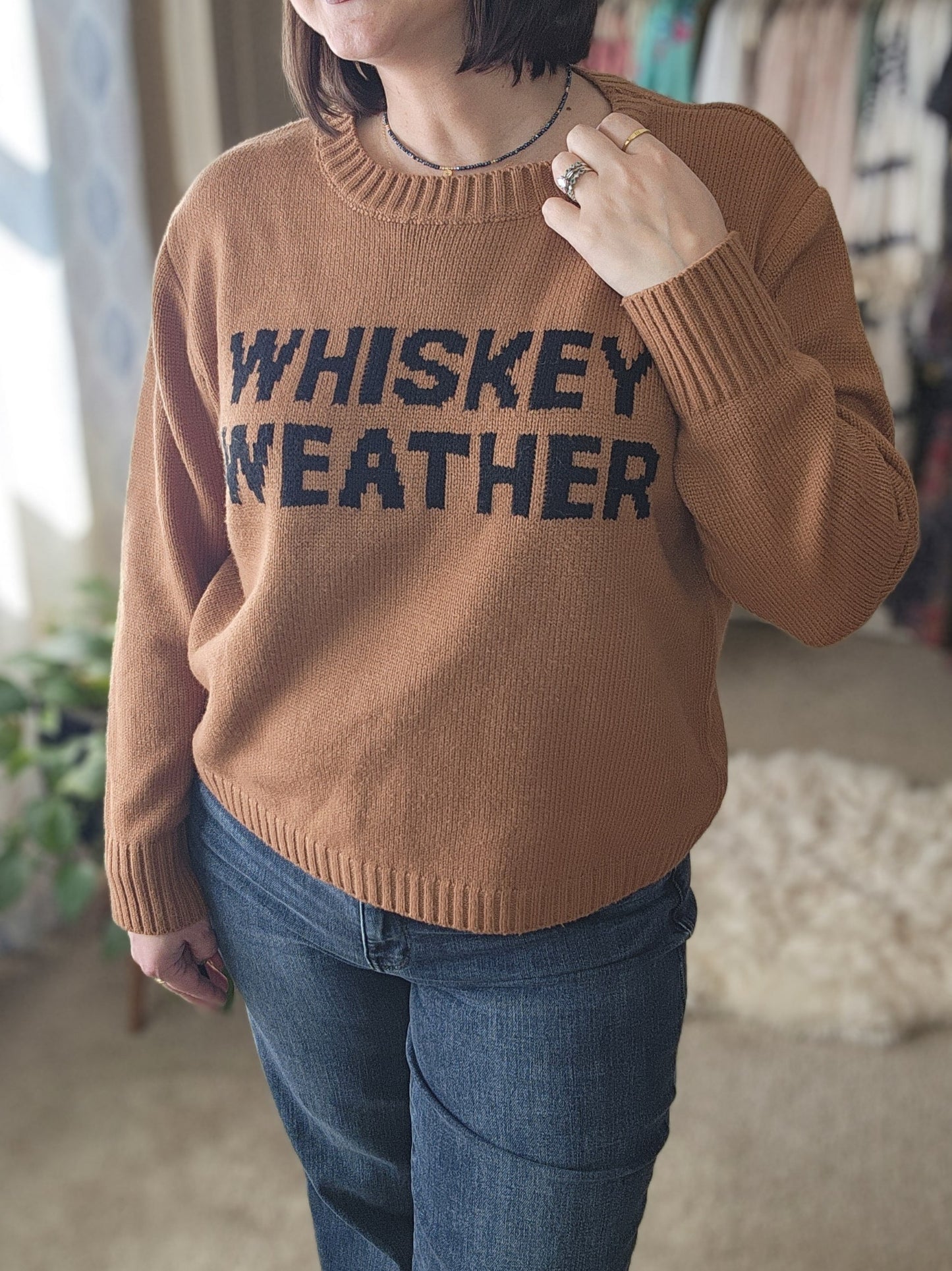 Whiskey Weather Sweater - Brown