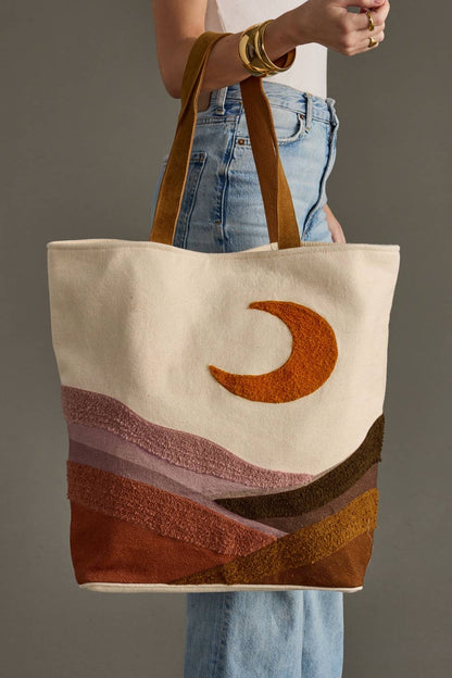 Large Moon Scene Tote
