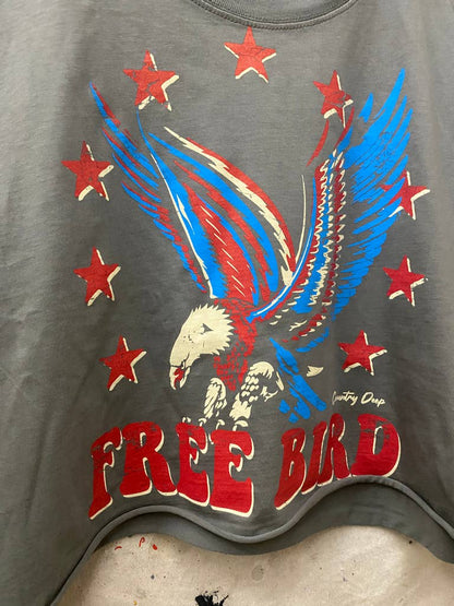 Free Bird Vintage Relaxed Crop T-shirt