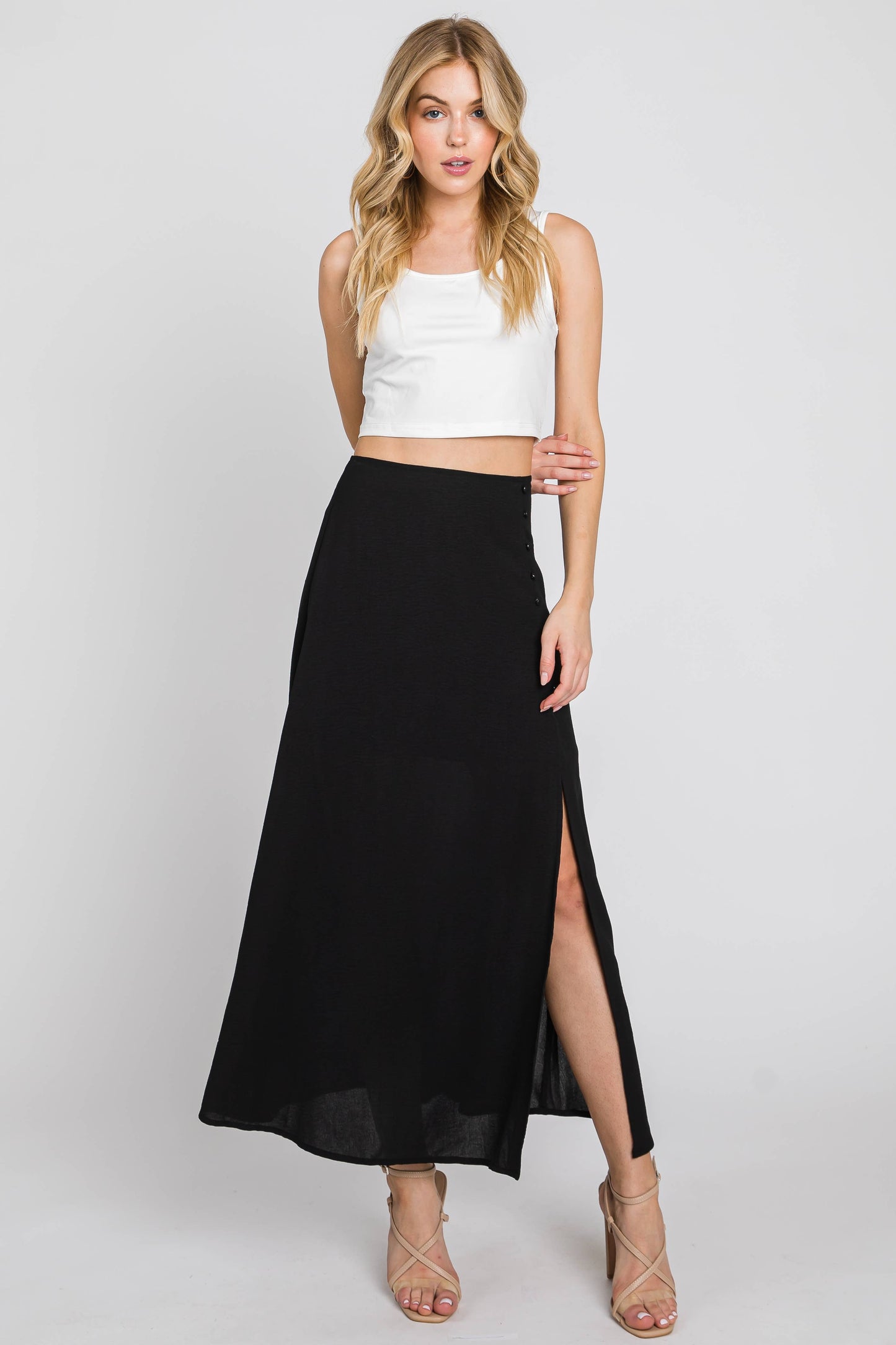 Flare Slit Skirt