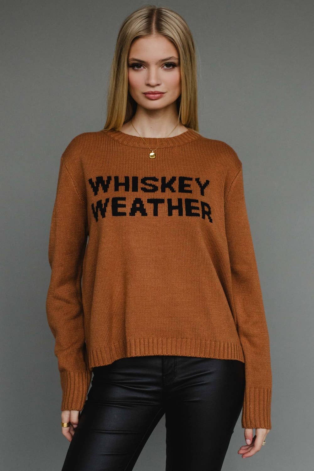 Whiskey Weather Sweater - Brown