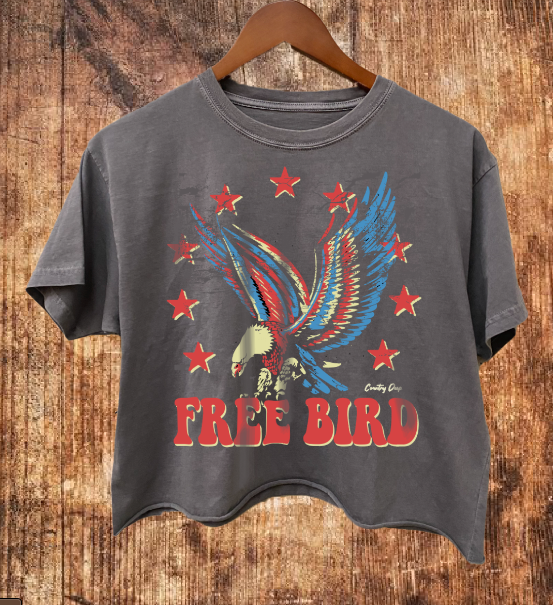 Free Bird Vintage Relaxed Crop T-shirt