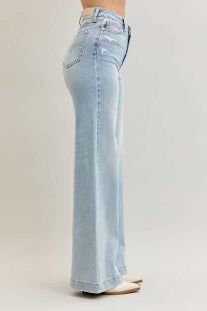 Judy Blue Jeans - Retro Wide Leg Criss-Cross