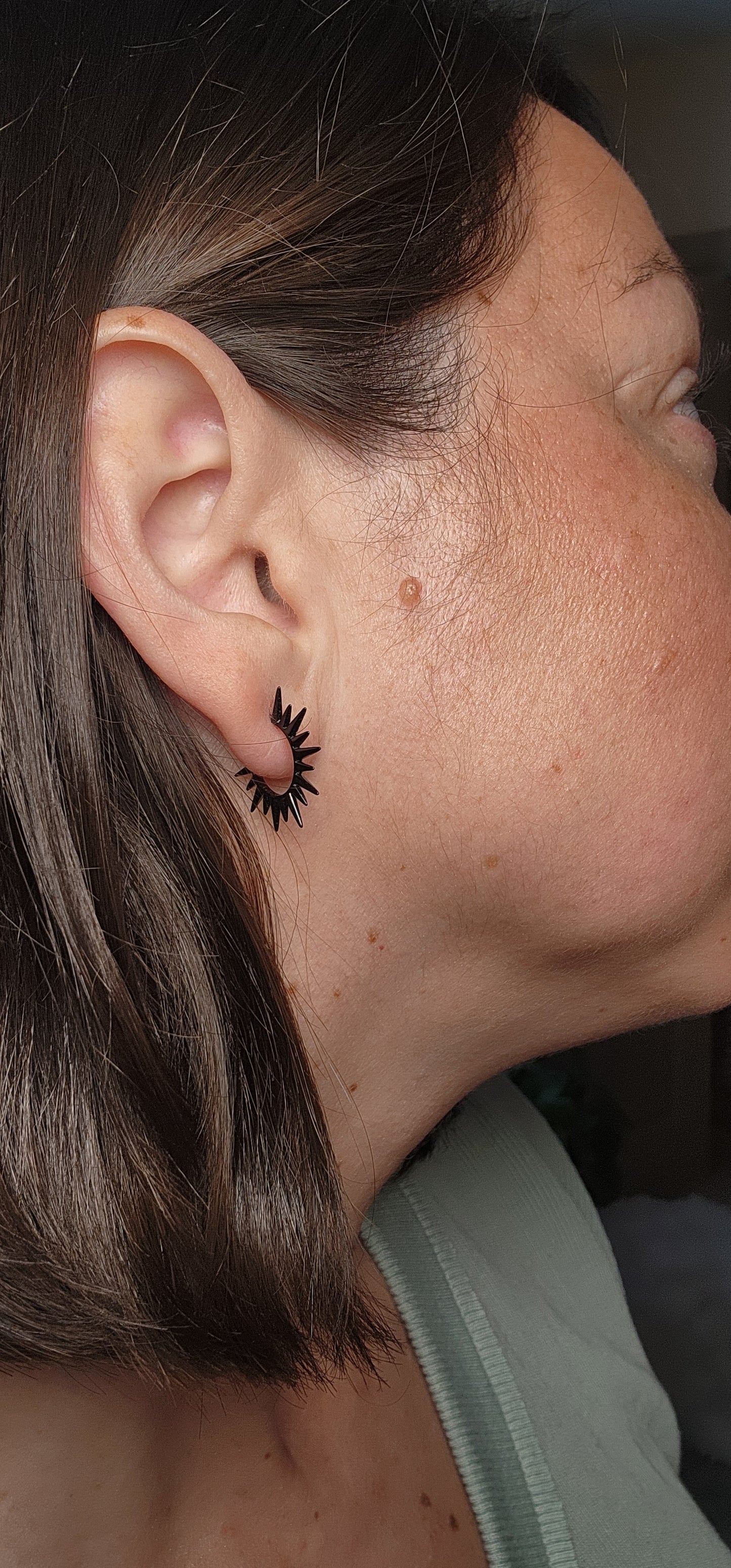 Spike Open Hoop Earrings