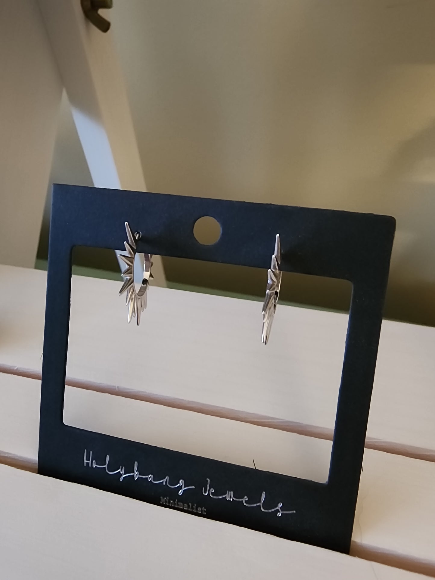 Spike Open Hoop Earrings
