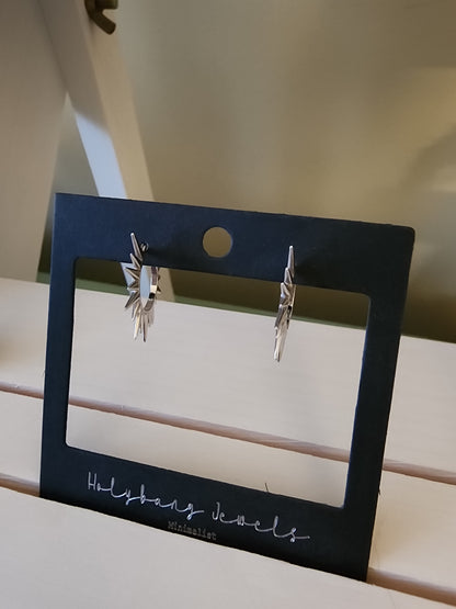 Spike Open Hoop Earrings