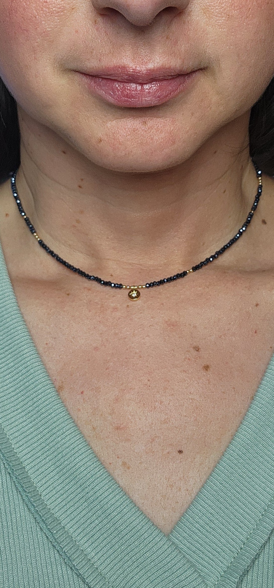 Beaded Star Medallion Necklace